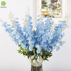 Fleurs artificielles en soie plastique Delphinium violet 86cm, décoration intérieure, accessoires de mariage, haute simulation - Product Image 5