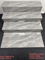 Carreaux de sol en porcelaine gris clair brillant effet marbre moderne, antidérapants, rectangulaires, pour escaliers, salle de bain, couloir, hôtel, villa, appartement