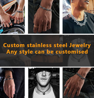 Xingbadu, Fabricante de Joyería Personalizada, Diseño de Logotipo, Collar Punk, Pendientes, Anillos, Pulsera, Joyería de Acero Inoxidable, Chapado en Oro