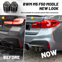 Embouts d'échappement en fibre de carbone pour le style de la M5 F90, accessoires d'échappement, amélioration de l'échappement, tuyau de silencieux