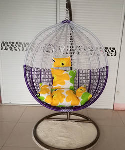 Fauteuil Suspendu en <span class=keywords><strong>Rotin</strong></span> Tressé Nid d'Oiseau, <span class=keywords><strong>Panier</strong></span> Œuf Pastoral pour Intérieur, Fauteuil Suspendu Individuel Idéal Hôtel - Product Image 3