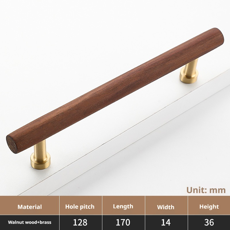 8877# Espacement des trous de 128 mm en bois de noyer