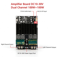 100W+100W Çift Kanallı Dijital Amplifikatör Kartı 200W Köprülenebilir Mono Subwoofer AMP DC10 ila 30V Ses Amplifikatör Modülü