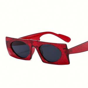Gafas de Sol Cuadradas Pequeñas Vintage de Moda para Hombre y Mujer, Gafas de Sol Rectangulares con Marco Brillante UV400 2020 - Product Image 3