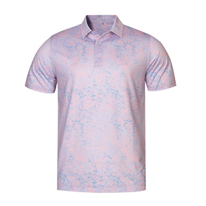 เสื้อโปโลพิมพ์ลายสีม่วงสำหรับผู้ชาย แบรนด์ส่วนตัว เนื้อผ้าเรียบง่าย เหมาะสำหรับร้านค้าปลีก โปรช็อป และชุดยูนิฟอร์มคลับ - Product Image 2