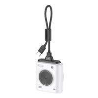 BUKU Nouvelle batterie externe portable mini 10000 mAh 15W avec chargeur sans fil et câble Type C intégré, charge rapide PD22.5W