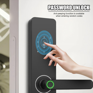 Cerradura digital inteligente sin llave 6068 para puerta con manija y gancho de seguridad, compra al por mayor - Product Image 3