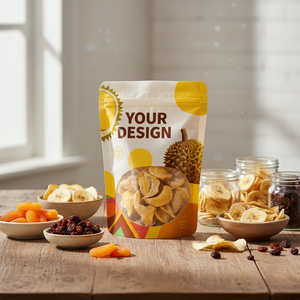 Custom Logo Printed Recyclable Stand-Up Zipper Pouch-Re-sealable Moisture-Proof PET Material Food Grade Milk Snack Packaging - Product Image 5