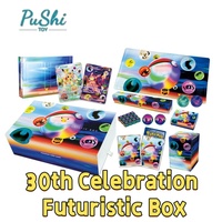 Boîte futuriste Pokémon TCG 30ème Anniversaire en Chinois Simplifié, Boîte de Collection Premium PTCG avec Cartes Promo Pika Ex FUR