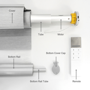 Smart Zebra Light Filtering Motorized <strong>Roller</strong> <strong>Blinds</strong> with Bluetooth Remote Control Polyester Fabric for <strong>Kitchen</strong> Indoor Use - Product Image 1