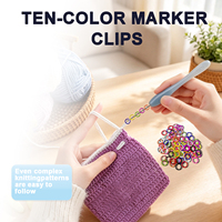 Marqueurs de mailles ronds en métal de 9 mm, 100 pièces - Anneaux de verrouillage durables pour le tricot, le crochet et la couture, vente en gros avec logo personnalisé