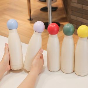 Custom logo 400ml 500ml Double Wall Insulated Gift Vacuum <b>Flask</b> 17oz Students Bowling Shaped Stainless Steel Sports Water Bottle - Product Image 2
