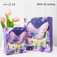Sac cadeau de luxe bleu papillon de haute qualité pour bébé - Sac de bonbons écologique et recyclable de style classique pour les occasions spéciales (bougies)