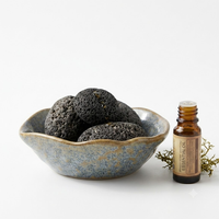 Diffuseur d'huiles essentielles artisanal en céramique et pierre de lave, diffuseur d'aromathérapie personnalisé en pierre volcanique naturelle pour la maison et le spa