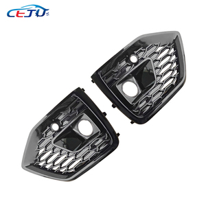 Kits d'accessoires de voiture en nid d'abeille ABS noir brillant Tuning calandre de grilles latérales de pare-chocs avant pour <span class=keywords><strong>Audi</strong></span> SQ5 <span class=keywords><strong>Sportback</strong></span> FY 2021-2024 - Product Image 4