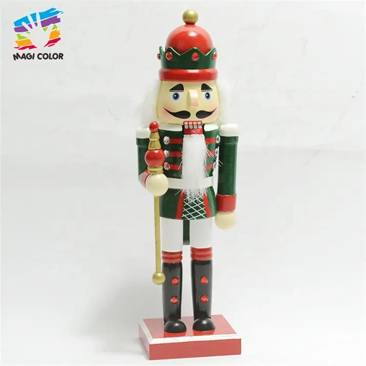 OME-figuras de marionetas de juguete, mini Cascanueces de madera para decoración de Navidad, 02A205