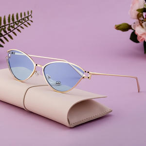 Gafas de sol de ojo de gato a la moda para mujer, montura metálica, protección UV400, gafas de sol para exteriores, estilo urbano, venta al por mayor transfronteriza - Product Image 5
