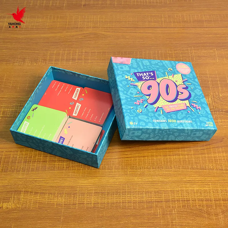 नि:शुल्क नमूना थोक कस्टम बोर्ड गेम फैमिली पार्टी वयस्क किड्स बोर्ड गेम कार्ड प्रिंटिंग