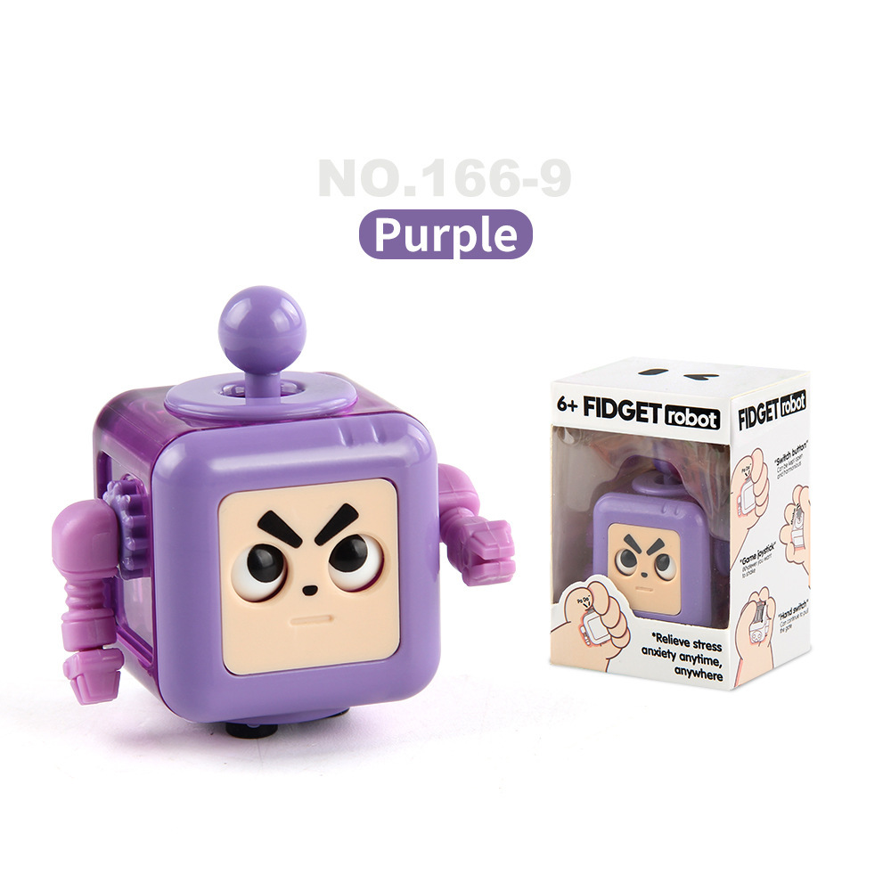 Robot de descompresión ojo grande morado-inglés en caja-43g