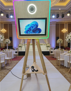 Factory Price <strong>Photo</strong> Mirror Booth with Flight case 2026 15.6inch Magic Mirror <strong>Photo</strong> Booth for Wedding or Party Accessories - Product Image 1