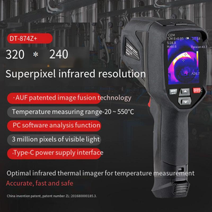Hochgenaue, zuverlässige, fokus freie Wärme bild kamera 25Hz Bildfrequenz <span class=keywords><strong>Handheld</strong></span> Industrial IP54 Temperatur instrumente OEM ODM - Product Image 2