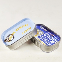 Offre Spéciale OEM ODM Boîte en fer blanc vide de qualité alimentaire 125g, réutilisable, de style sardine rectangulaire, pour sardines ou cigares