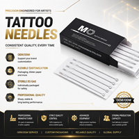 Aiguilles de tatouage MO Bar Premium, personnalisables OEM/ODM, jetables, en acier inoxydable, pour machine à tatouer rotative, art corporel
