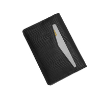 Portefeuille de voyage personnalisé en cuir véritable avec blocage RFID pour cartes multiples, porte-cartes de crédit, portefeuille à rabat, porte-cartes de crédit avec nom