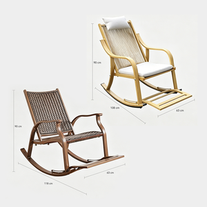 Ensemble <span class=keywords><strong>de</strong></span> chaises <span class=keywords><strong>de</strong></span> salle à manger d'extérieur, ensemble <span class=keywords><strong>de</strong></span> chaises longues <span class=keywords><strong>de</strong></span> luxe modernes d'extérieur, chaise à bascule <span class=keywords><strong>en</strong></span> rotin tressé pour <span class=keywords><strong>jardin</strong></span>, piscine, villa - Product Image 2