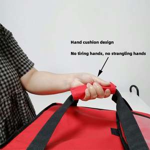 Large Capacity Nylon Tote Cooler Waterproof Thermal <b>Lunch</b> Food Bags Insulated <b>Warmer</b> for Beach Pizza Delivery Made Polyester - Product Image 5