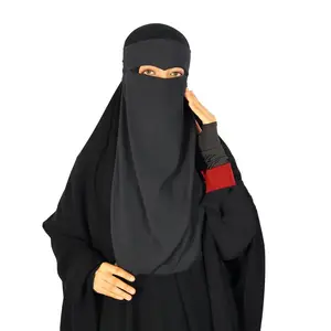 Korting Moslim Niqab Hijab Nieuwe Ontwerp Boerka Gezicht Cover Nikab Burkha Voor Moslim Vrouwen