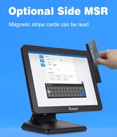 Système de point de vente POS-1519 OCOM pas cher, écran tactile double 15 pouces, caisse enregistreuse, vente au détail, Windows, tout-en-un, à vendre