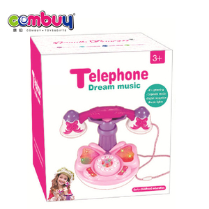 Téléphone fixe <span class=keywords><strong>rose</strong></span> papillon, <span class=keywords><strong>jouet</strong></span> musical pour filles - Product Image 3