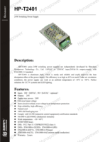 Alimentation électrique SMPS 24W 24Vdc/1A 90~264Vac Haute fiabilité Boîtier en aluminium UL508 pour bobines de relais et solénoïdes Hynapower HP-T2401