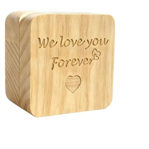 Wooden Pet Urn Square Airtight Magnetic Flip Top For Cat Dog Hair <b>Memorial</b> <b>Box</b> - Product Image 2