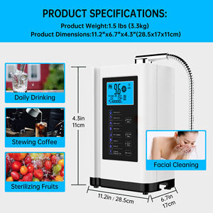 Machine d'ionisation d'eau alcaline de haute qualité 200 GPD |   8 plaques en titane-platine pH 2,5-11,2 |   Facile à nettoyer et à installer - Product Image 6