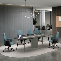 Bureau de direction moderne, bureau de luxe en bois, dimensions personnalisées, table de conférence haut de gamme avec prise électrique intégrée