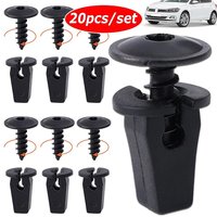Vis autotaraudeuses noires de 5 mm avec écrous en plastique en U, clips de fixation pour pare-chocs, ailes et passages de roue, kit de pièces de rechange pour carrosserie automobile