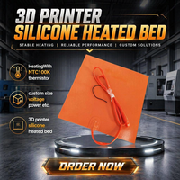 Élément chauffant en silicone personnalisé 12V 24V 110V 220V, plaque chauffante en silicone flexible pour impression 3D industrielle