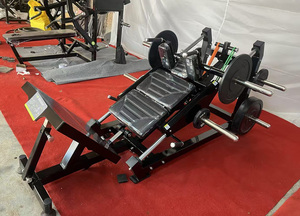 An toàn thương mại 45 ° độ chân máy ép tấm tải vượt quá hack Squat thiết bị tập thể dục cho phòng tập thể dục Câu lạc bộ làm bằng thép - Product Image 3