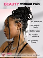 Perruque Full Lace Box Braid avec Baby Hair, Pré-épilée, Sans Nœuds, Raie Carrée Frontale, Faite à la Main, Coiffure Naturelle pour Femmes Noires