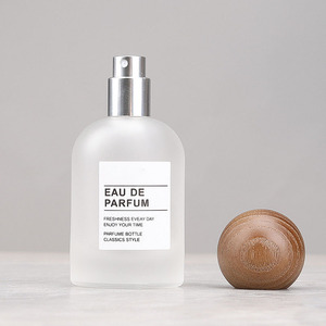 Custom 50ml Round Shape Empty Frosted Glass Perfume <strong>Bottle</strong> with Crimp <strong>Mist</strong> Spray - Product Image 3