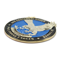 Autocollant d'emblème OEM de moto en or bleu spécialement fabriqué en alliage métallique, Badges de voiture personnalisés avec Logo 3D de l'ordre frère des aigles