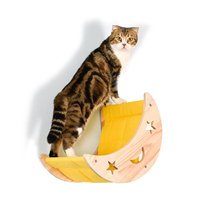 Meubles en bois au design luxueux perchoir de fenêtre en forme de lune pour chat Installation facile lit suspendu intérieur hamac pour chat pour chats lits pour animaux de compagnie