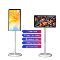 Televisores Portátiles al por Mayor de 21.5 Pulgadas con Pantalla Inteligente Wifi Android TV Televisión HD con Pantalla Táctil Inteligente para Escuela