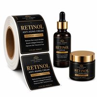 Étiquettes personnalisées pour cosmétiques et soins de la peau, autocollantes, en vinyle PVC, imperméables, pour petits flacons, avec logo en feuille d'or, impression d'étiquettes pour emballages de pots