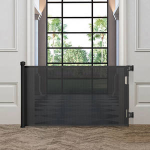 Barrière de sécurité pour bébé, design adapté aux bébés, robuste, en maille, barrière de sécurité rétractable pour bébé, multifonctionnelle, pour porte et cuisine - Product Image 2