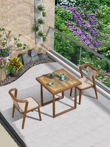 Mesas <span class=keywords><strong>y</strong></span> <span class=keywords><strong>sillas</strong></span> pequeñas <span class=keywords><strong>para</strong></span> <span class=keywords><strong>terraza</strong></span> al aire libre, muebles sencillos <span class=keywords><strong>de</strong></span> lujo <span class=keywords><strong>para</strong></span> jardín, 3 piezas - Product Image 2