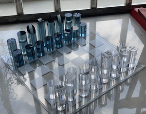 Set di <span class=keywords><strong>scacchi</strong></span> in acrilico personalizzato di lusso colorato in cristallo di Lucite internazionale - Product Image 2