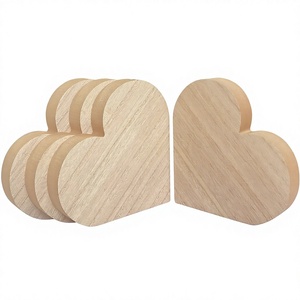 Thick <strong>Wooden</strong> Heart Blocks MDF Wood Heart Block <strong>Sign</strong> <strong>for</strong> DIY Painting Crafts Mother's Day Wedding Tabletop Centerpiece <strong>Home</strong> Decor - Product Image 1